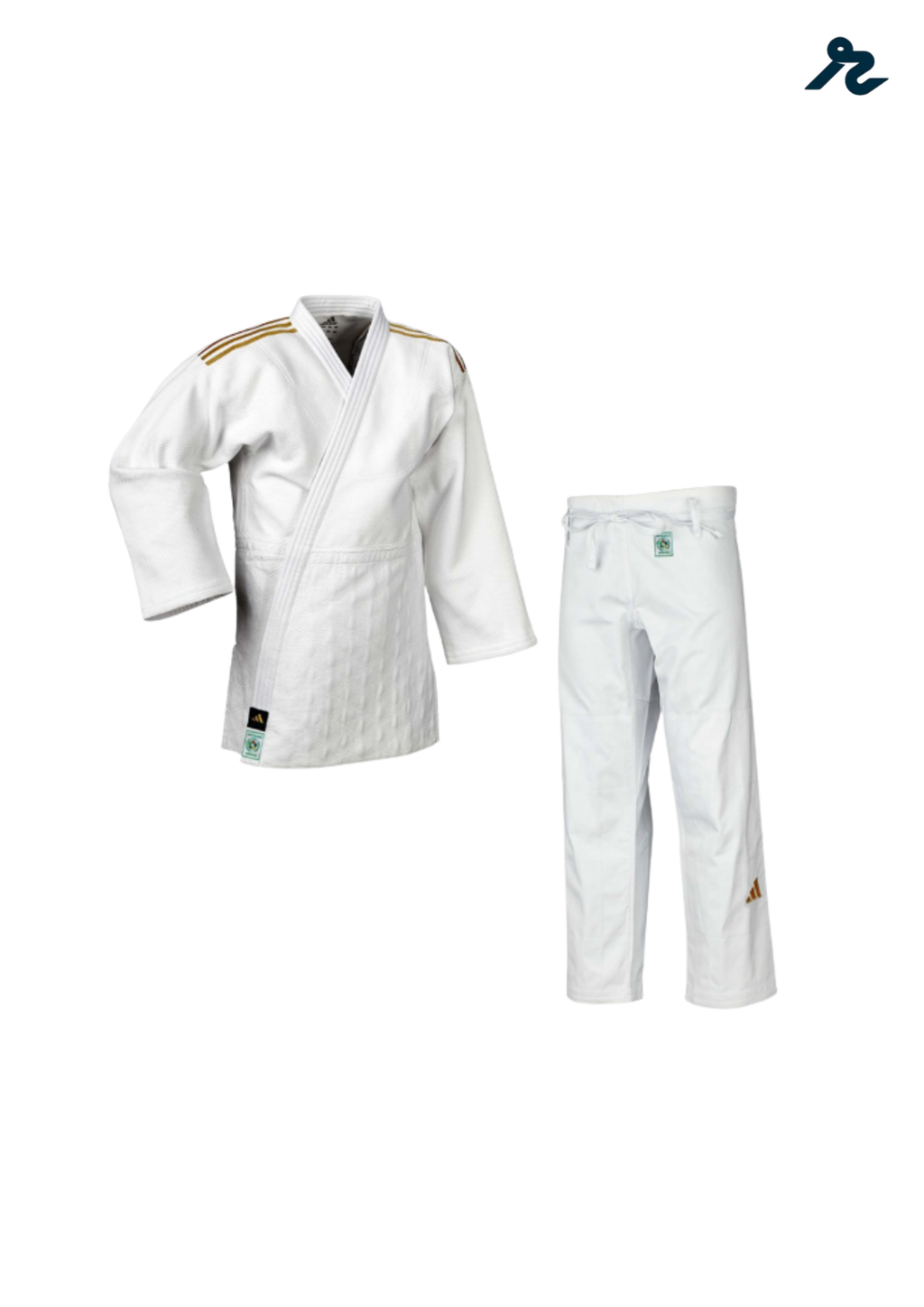 Judogi Adidas Champion III Primegreen Slim Fit IJF Blanco | Competición