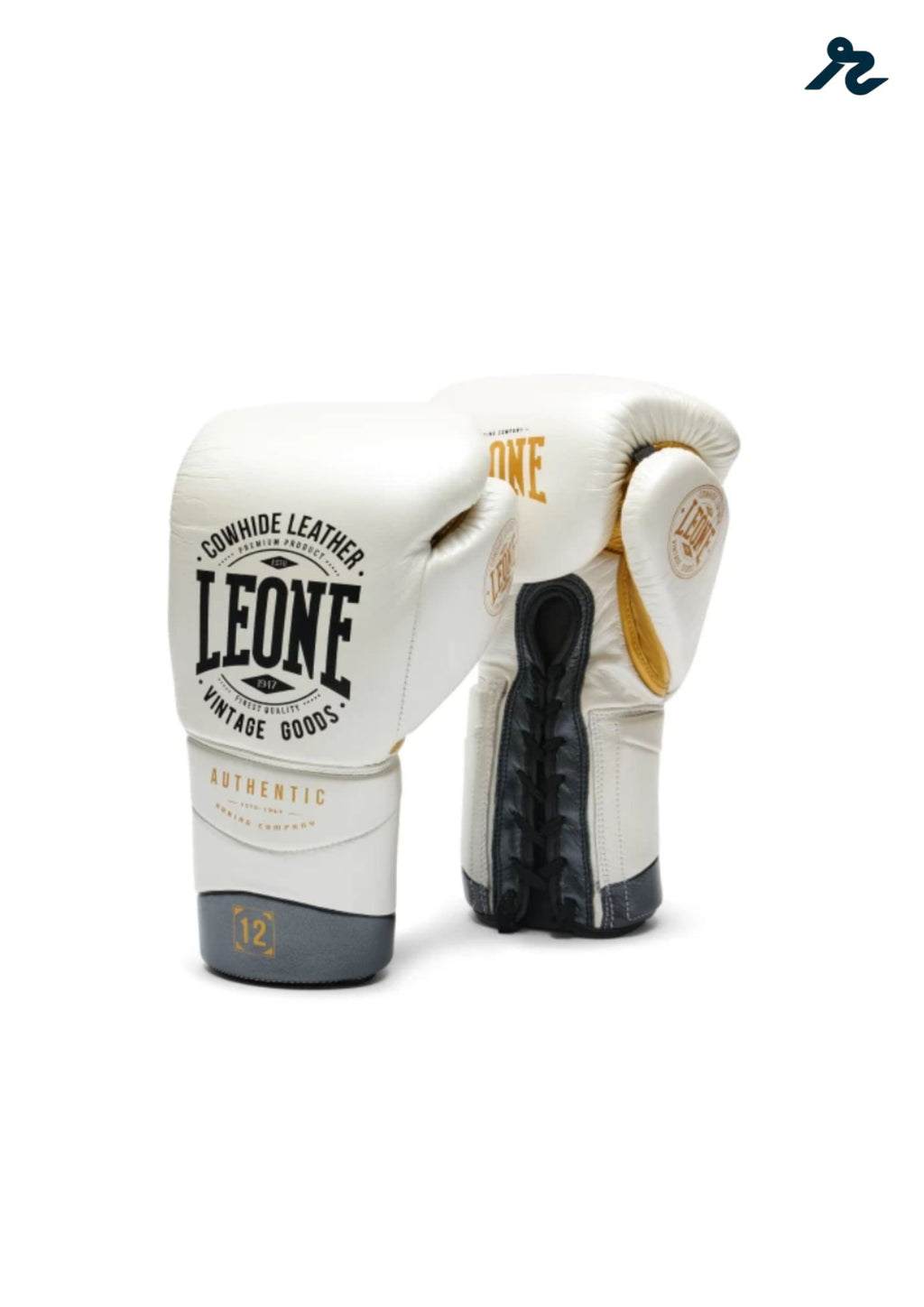 Guantes de Boxeo Leone 1947 Blancos | Cuero Genuino Entrenamiento y Sparring