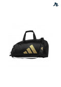 Bolsa Mochila Adidas 2 en 1 Negro Dorado | Bolsa Deportiva Gimnasio MMA Boxeo