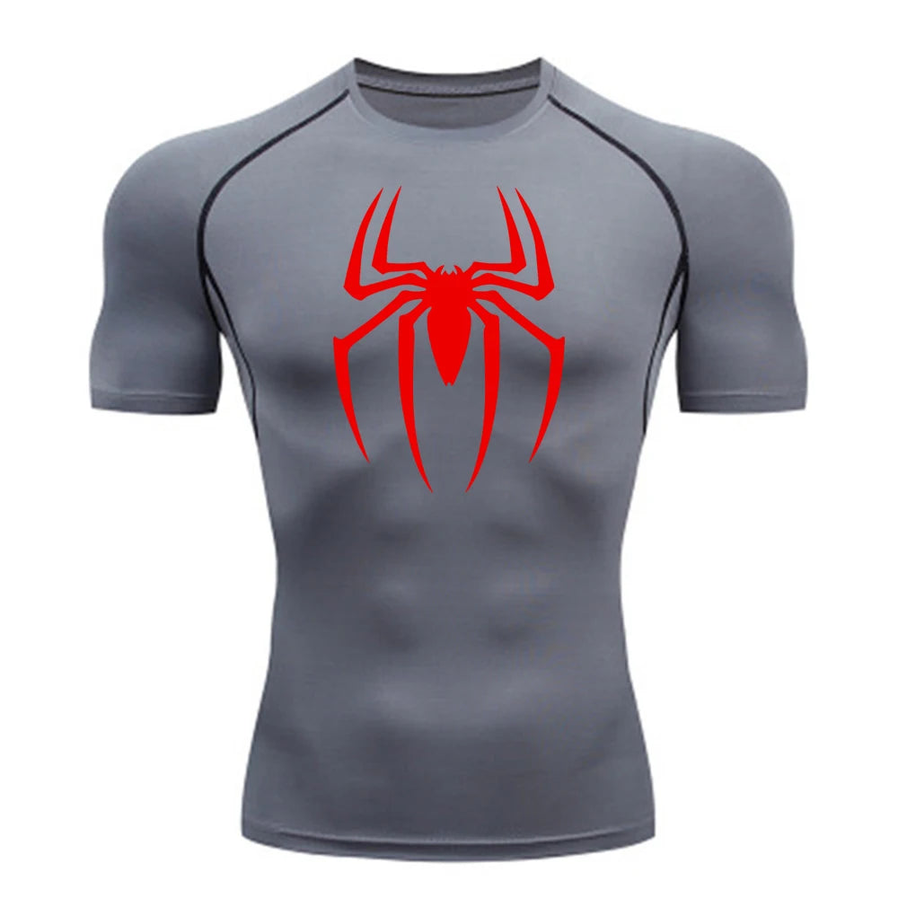 Camiseta de Compresión Hombre Manga Corta | Secado Rápido | Gym, Running y Artes Marciales | Tallas S-3XL
