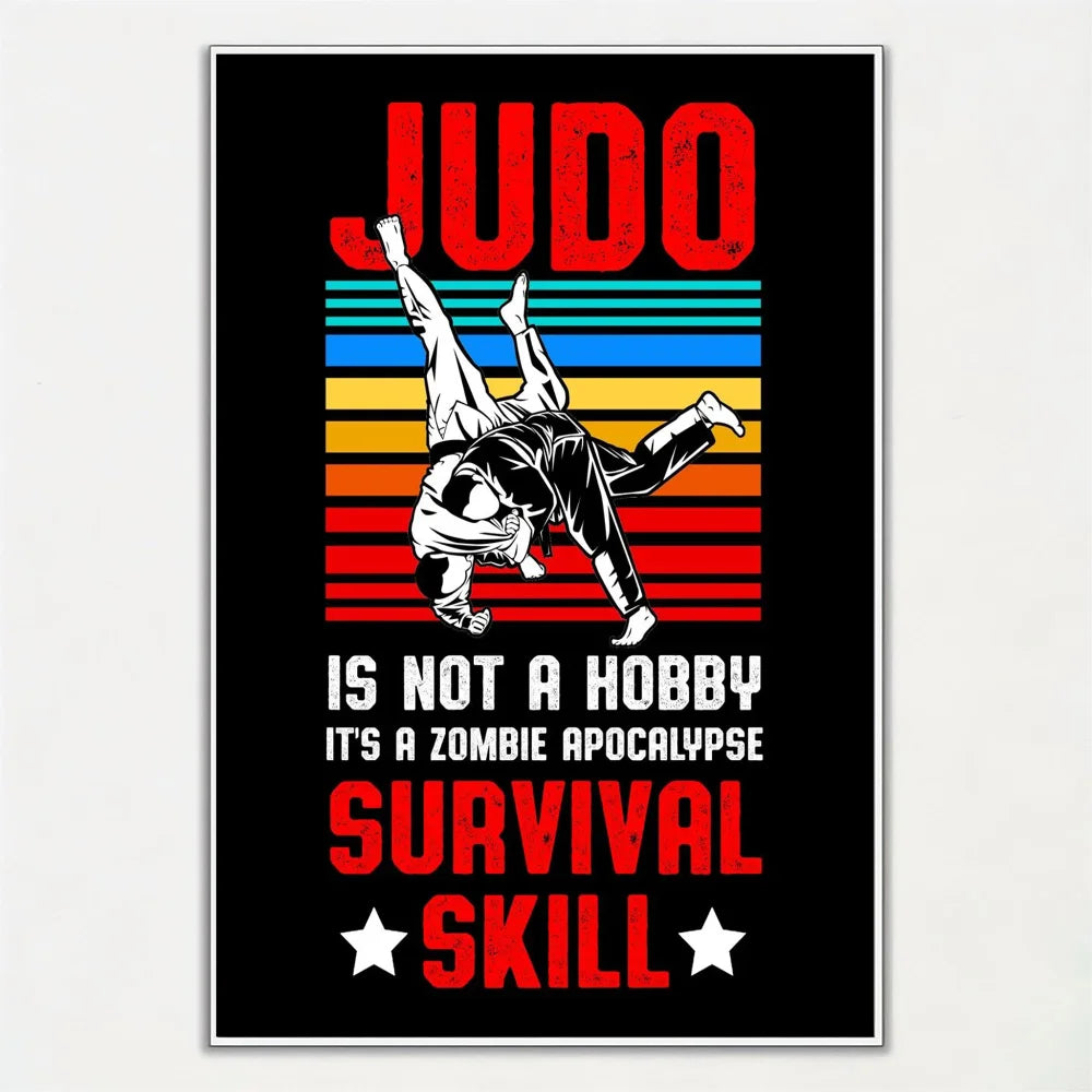 Póster Decorativo Judo | Arte Japonés para Sala, Dormitorio, Bar y Gym
