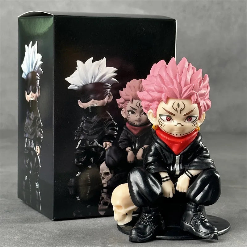 Figuras Coleccionables Jujutsu Kaisen | Gojo & Yuji Versión Chibi | Adorno Anime Escritorio