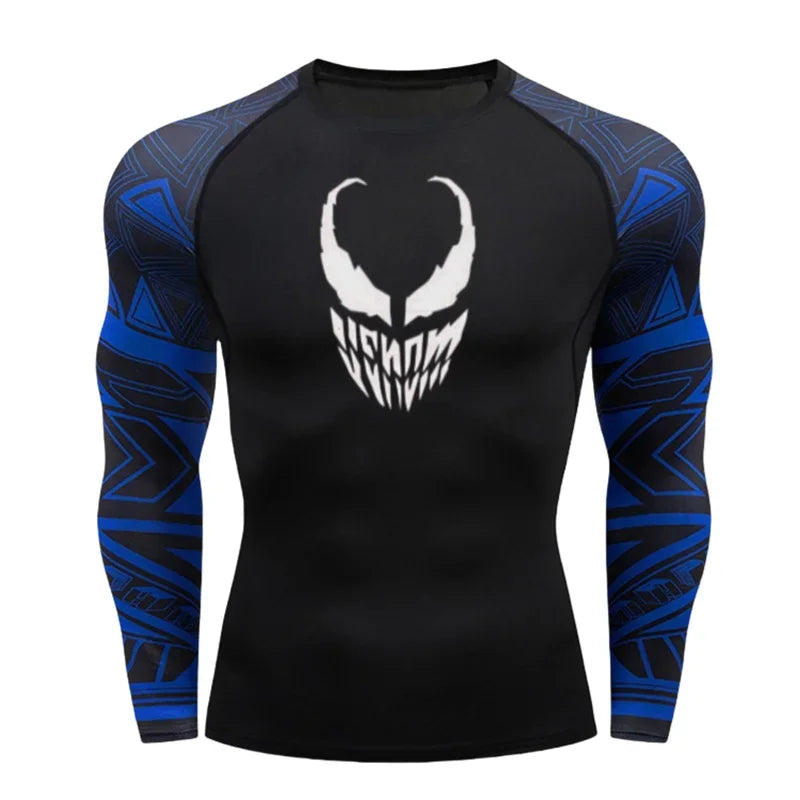Camiseta Rash Guard MMA para Hombre – Compresión Deportiva Manga Larga