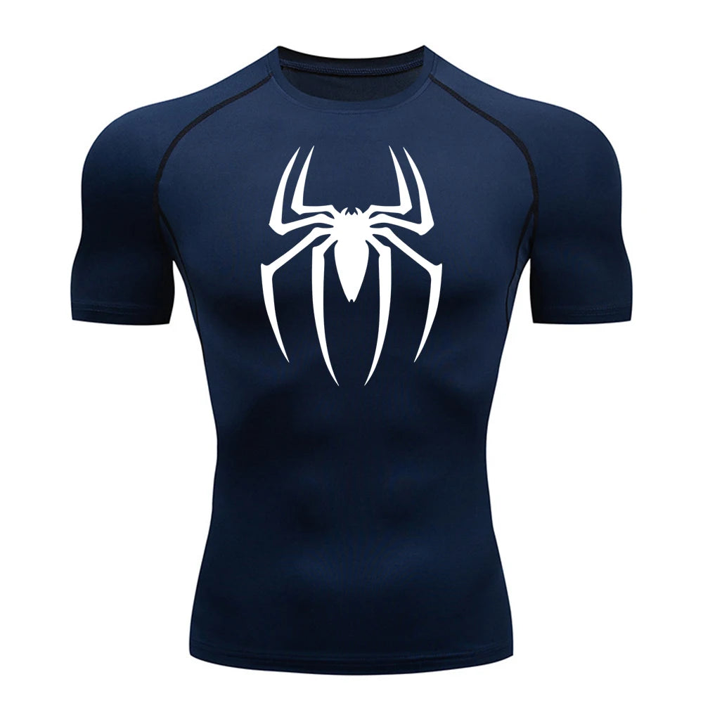 Camiseta de Compresión Hombre Manga Corta | Secado Rápido | Gym, Running y Artes Marciales | Tallas S-3XL