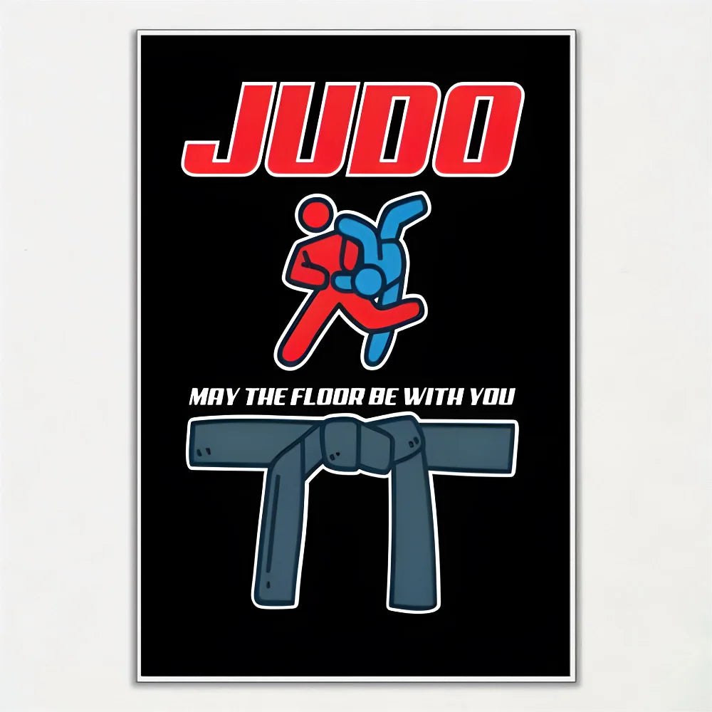 Póster Decorativo Judo | Arte Japonés para Sala, Dormitorio, Bar y Gym