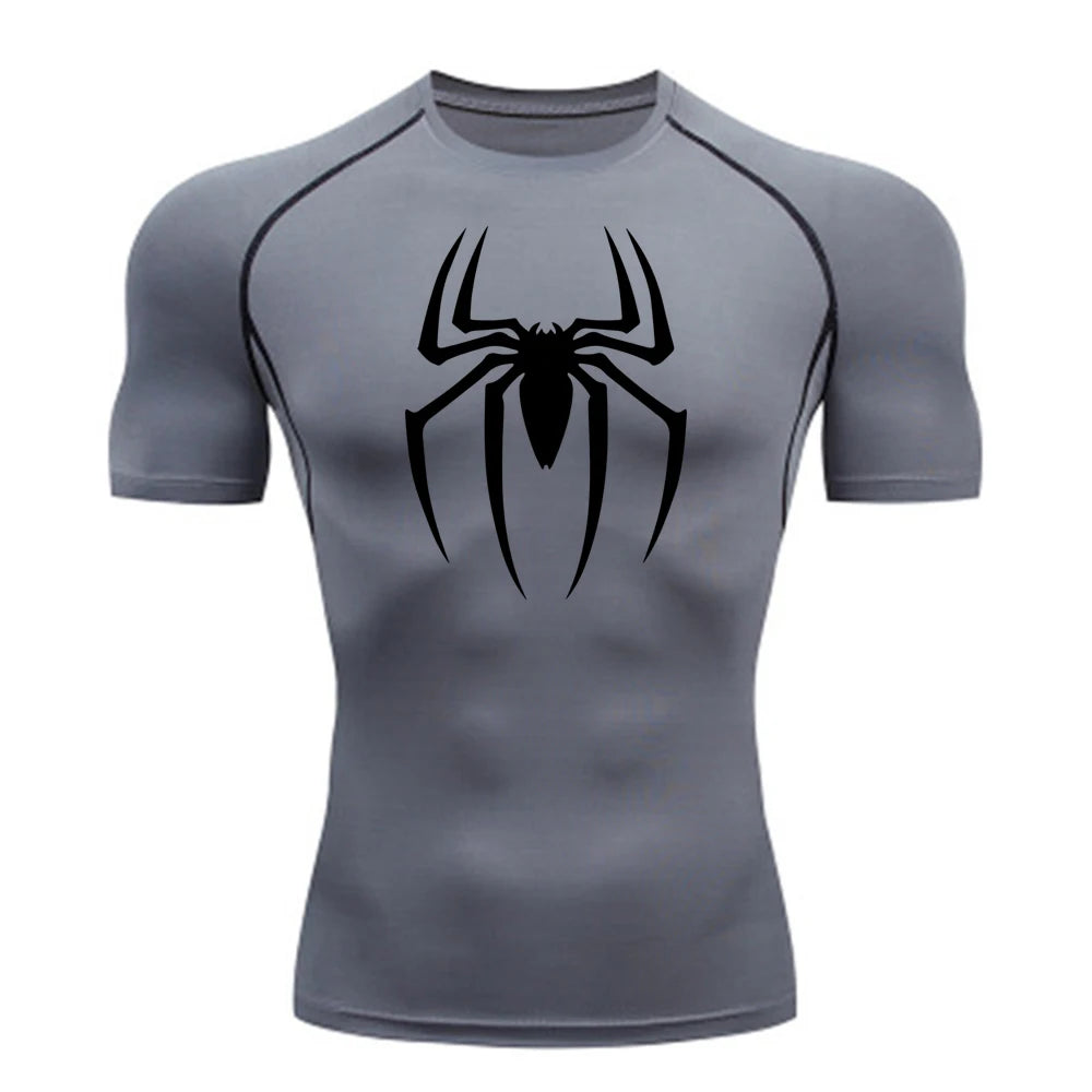 Camiseta de Compresión Hombre Manga Corta | Secado Rápido | Gym, Running y Artes Marciales | Tallas S-3XL