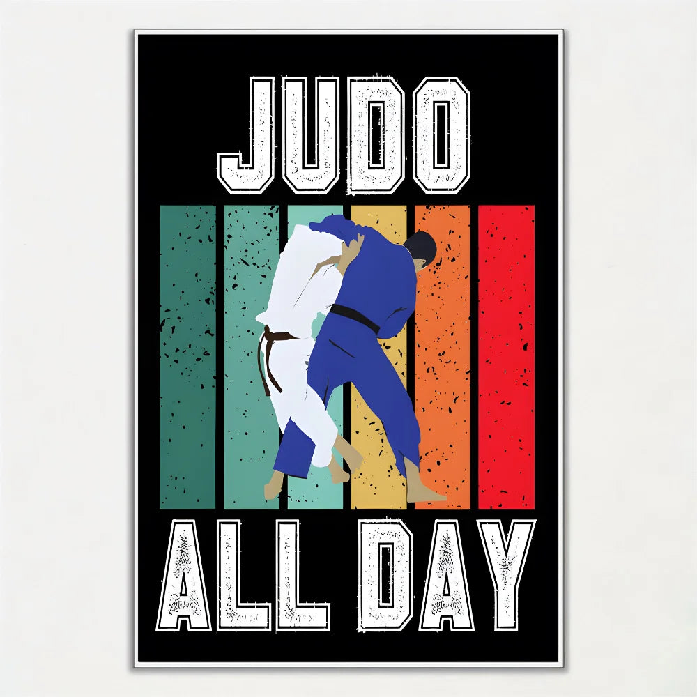 Póster Decorativo Judo | Arte Japonés para Sala, Dormitorio, Bar y Gym