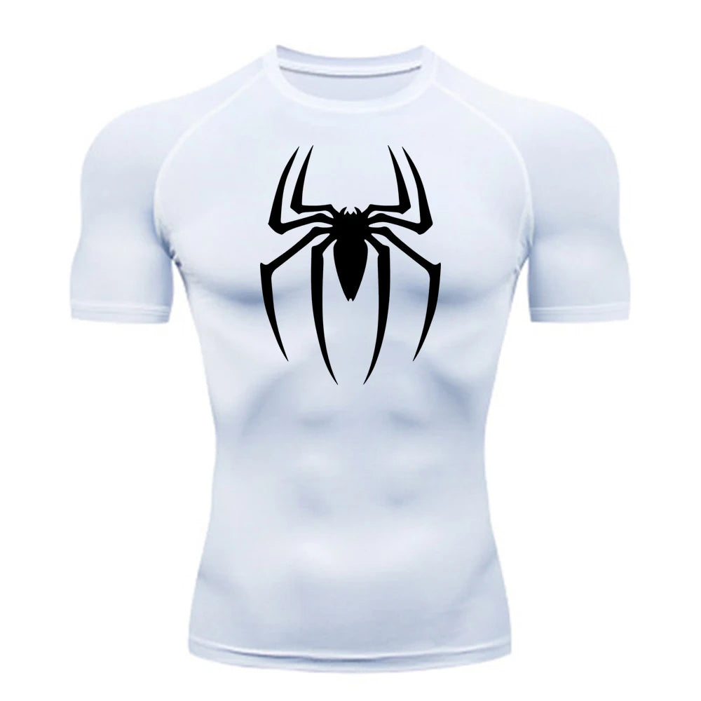 Camiseta de Compresión Hombre Manga Corta | Secado Rápido | Gym, Running y Artes Marciales | Tallas S-3XL