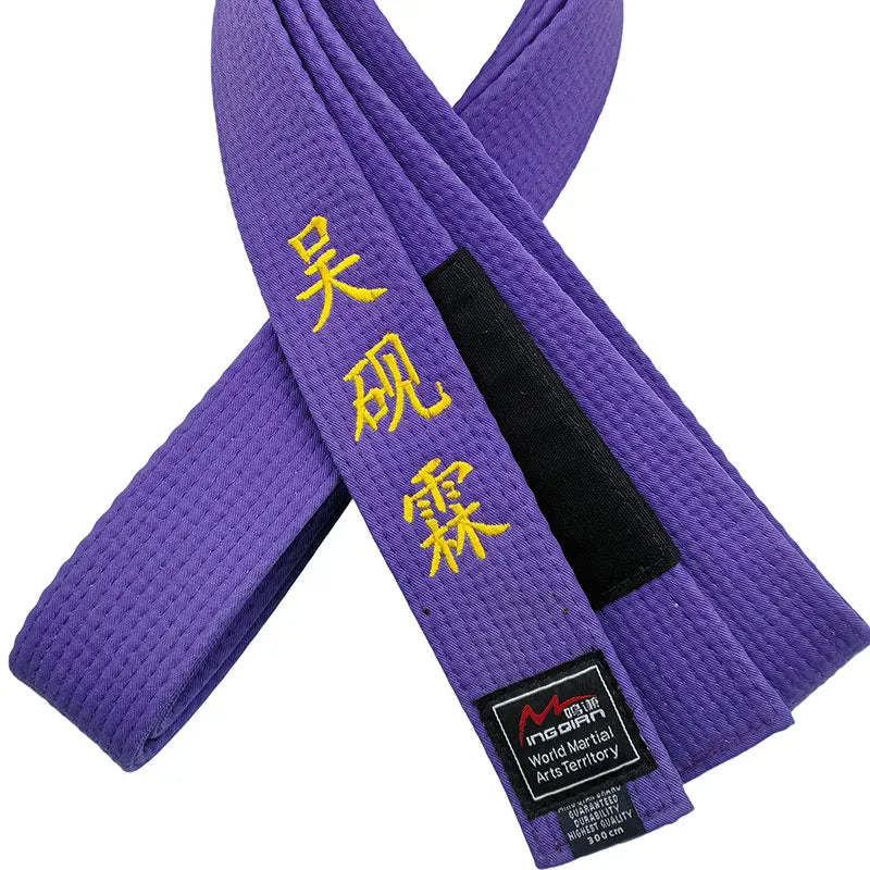 Cinturón BJJ Adulto | Jiu-Jitsu Brasileño Todas las Graduaciones | 4.5cm Bordado