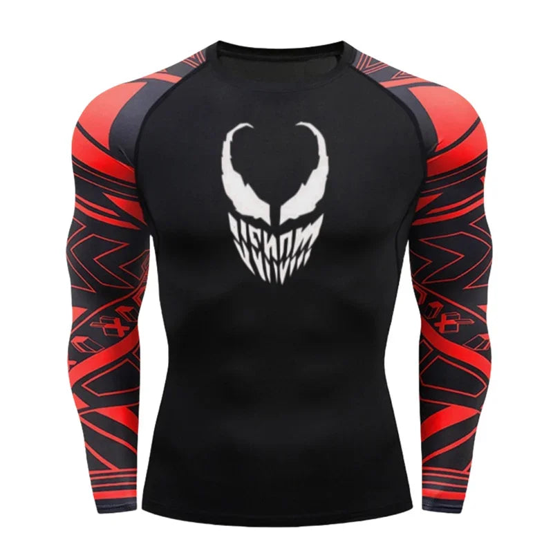 Camiseta Rash Guard MMA para Hombre – Compresión Deportiva Manga Larga