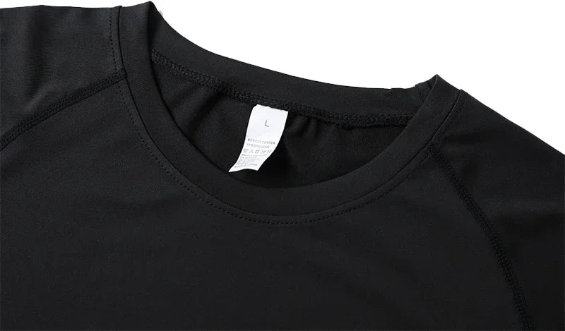 Camiseta de Compresión Hombre Manga Corta | Secado Rápido | Gym, Running y Artes Marciales | Tallas S-3XL