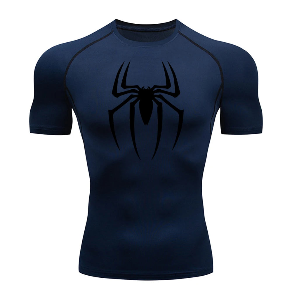 Camiseta de Compresión Hombre Manga Corta | Secado Rápido | Gym, Running y Artes Marciales | Tallas S-3XL