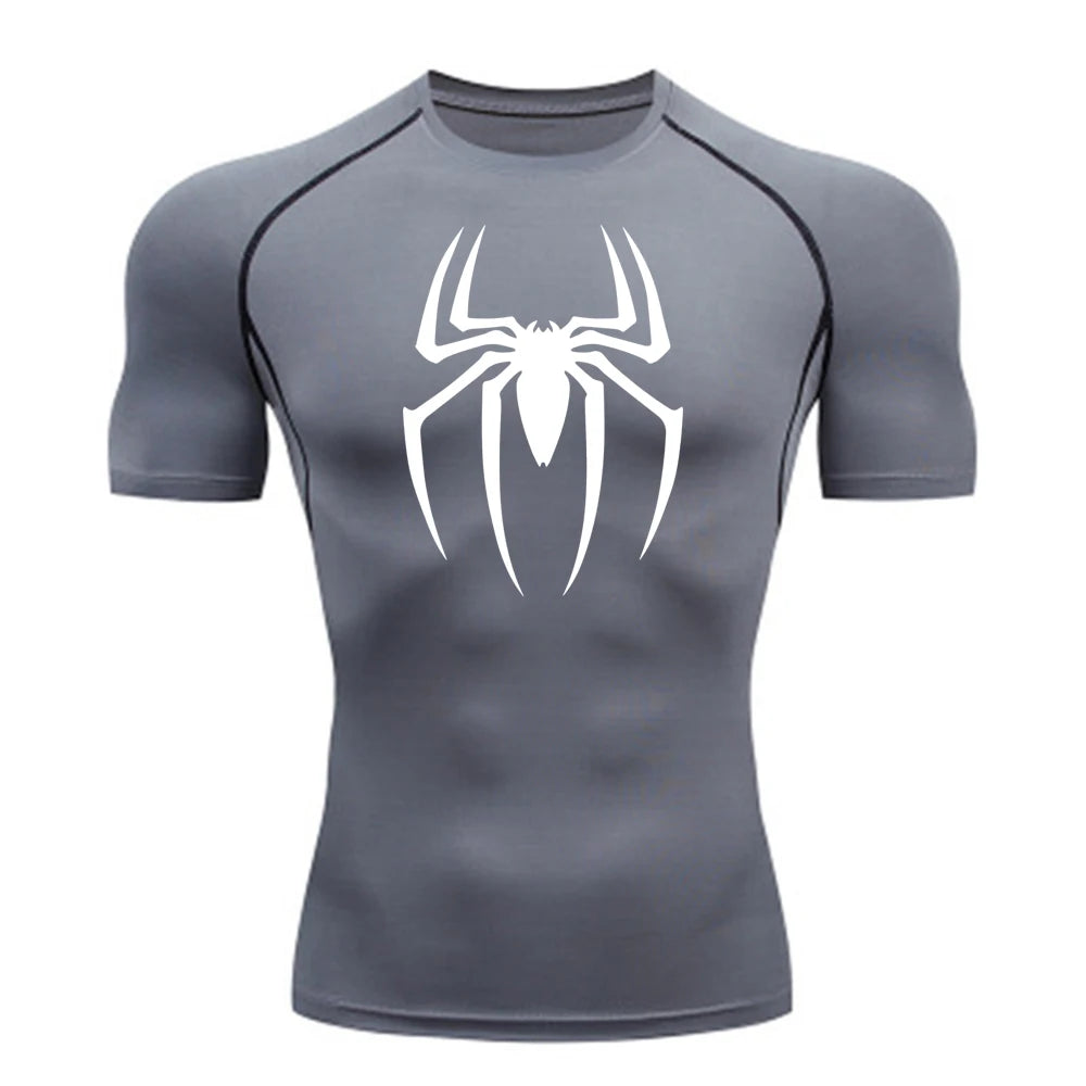 Camiseta de Compresión Hombre Manga Corta | Secado Rápido | Gym, Running y Artes Marciales | Tallas S-3XL