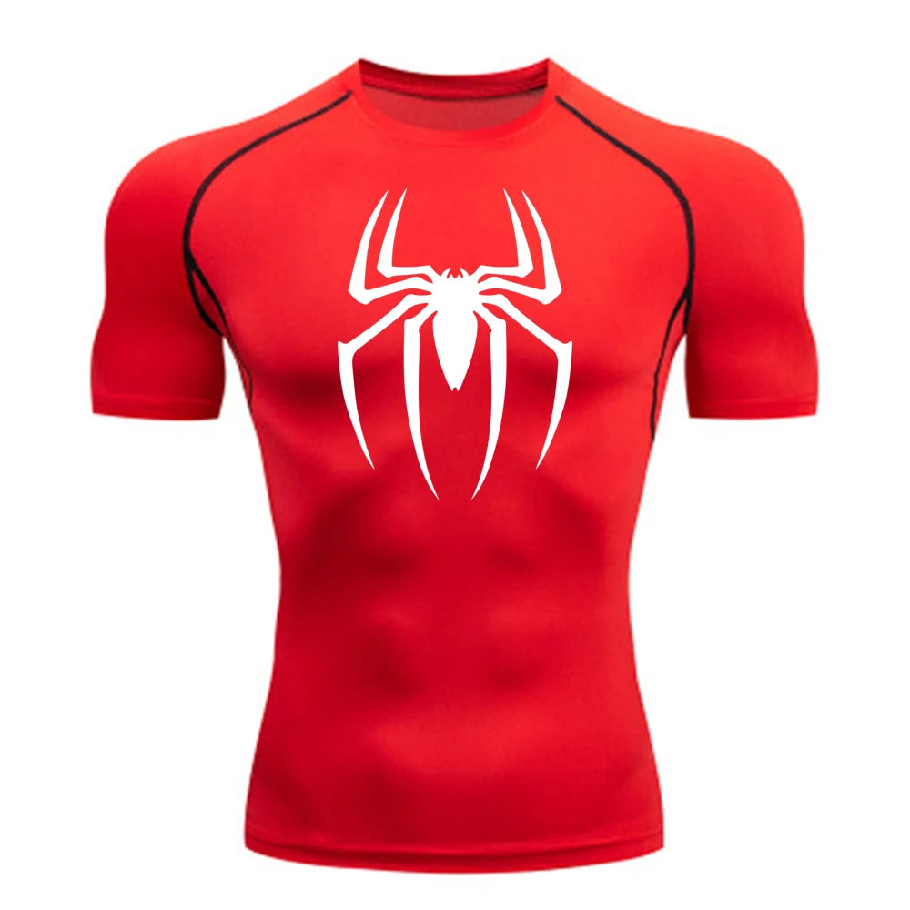 Camiseta de Compresión Hombre Manga Corta | Secado Rápido | Gym, Running y Artes Marciales | Tallas S-3XL