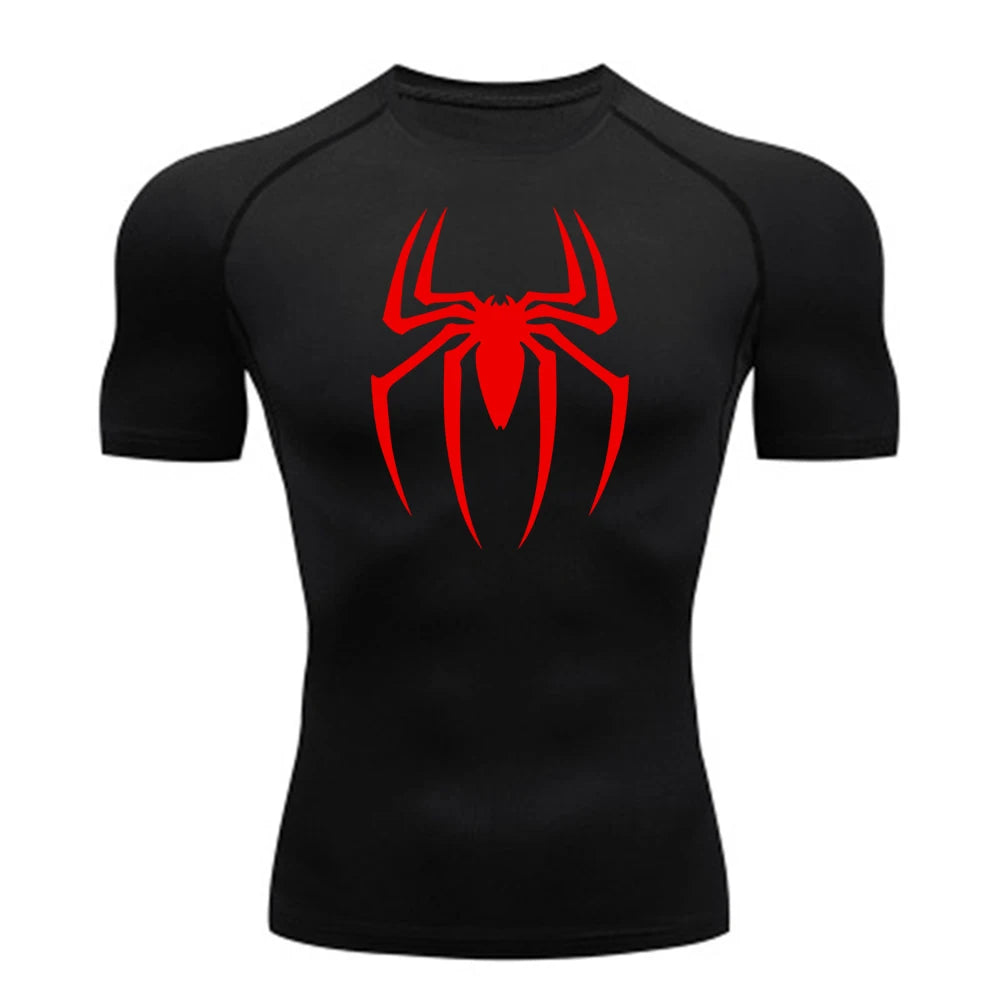 Camiseta de Compresión Hombre Manga Corta | Secado Rápido | Gym, Running y Artes Marciales | Tallas S-3XL