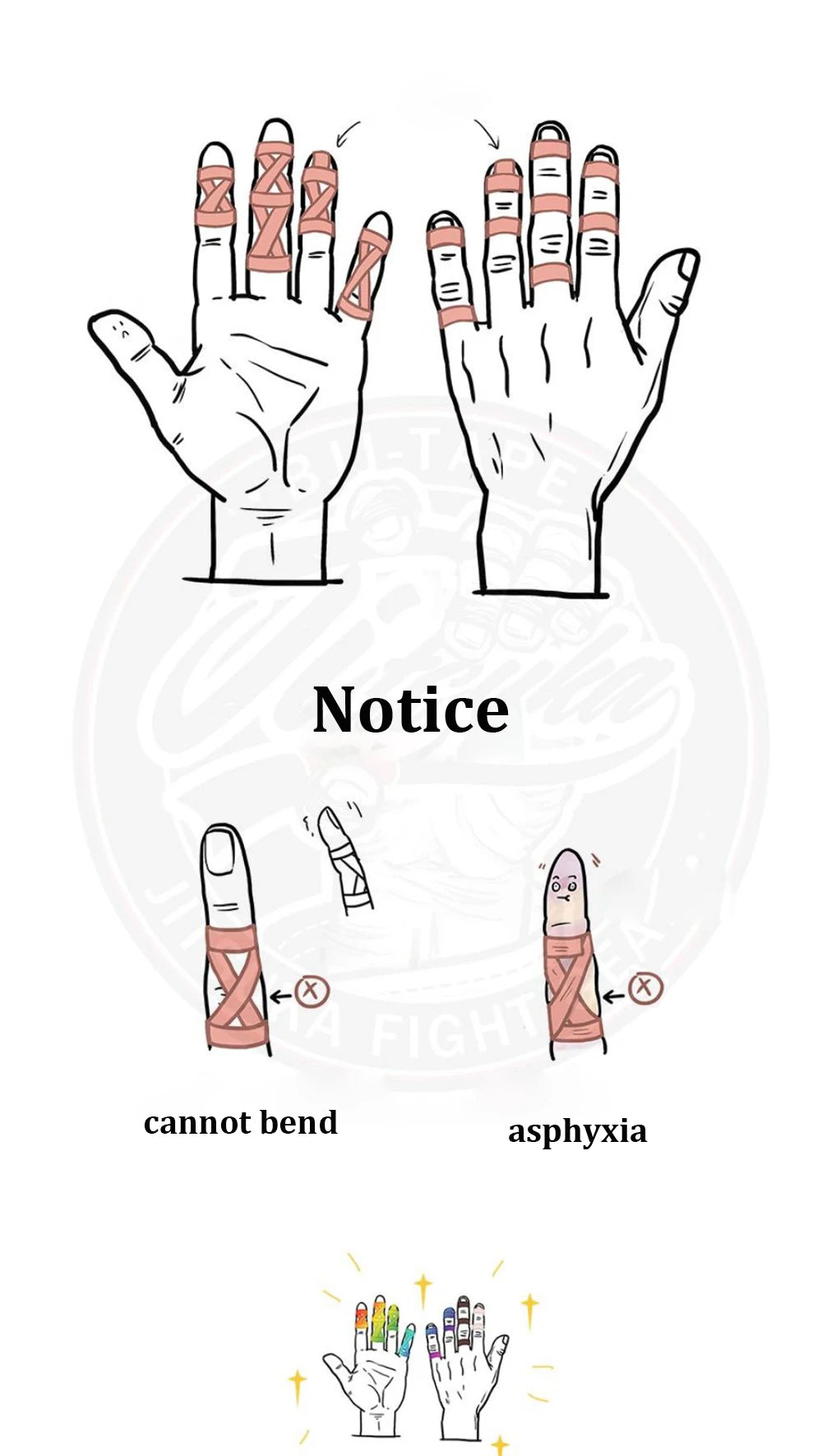 Tape Elástico para Dedos BJJ y Jiu-Jitsu | Vendaje Autoadhesivo para Artes Marciales