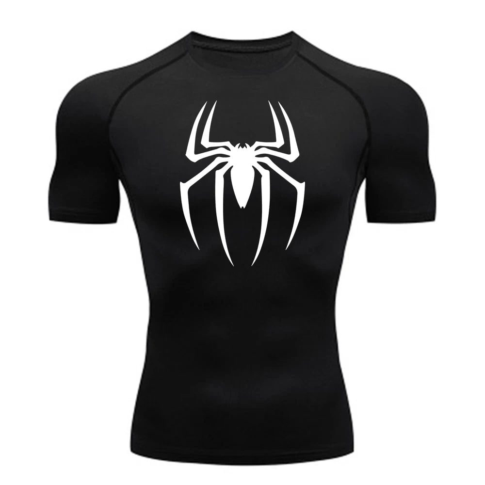 Camiseta de Compresión Hombre Manga Corta | Secado Rápido | Gym, Running y Artes Marciales | Tallas S-3XL