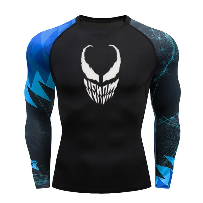 Camiseta Rash Guard MMA para Hombre – Compresión Deportiva Manga Larga