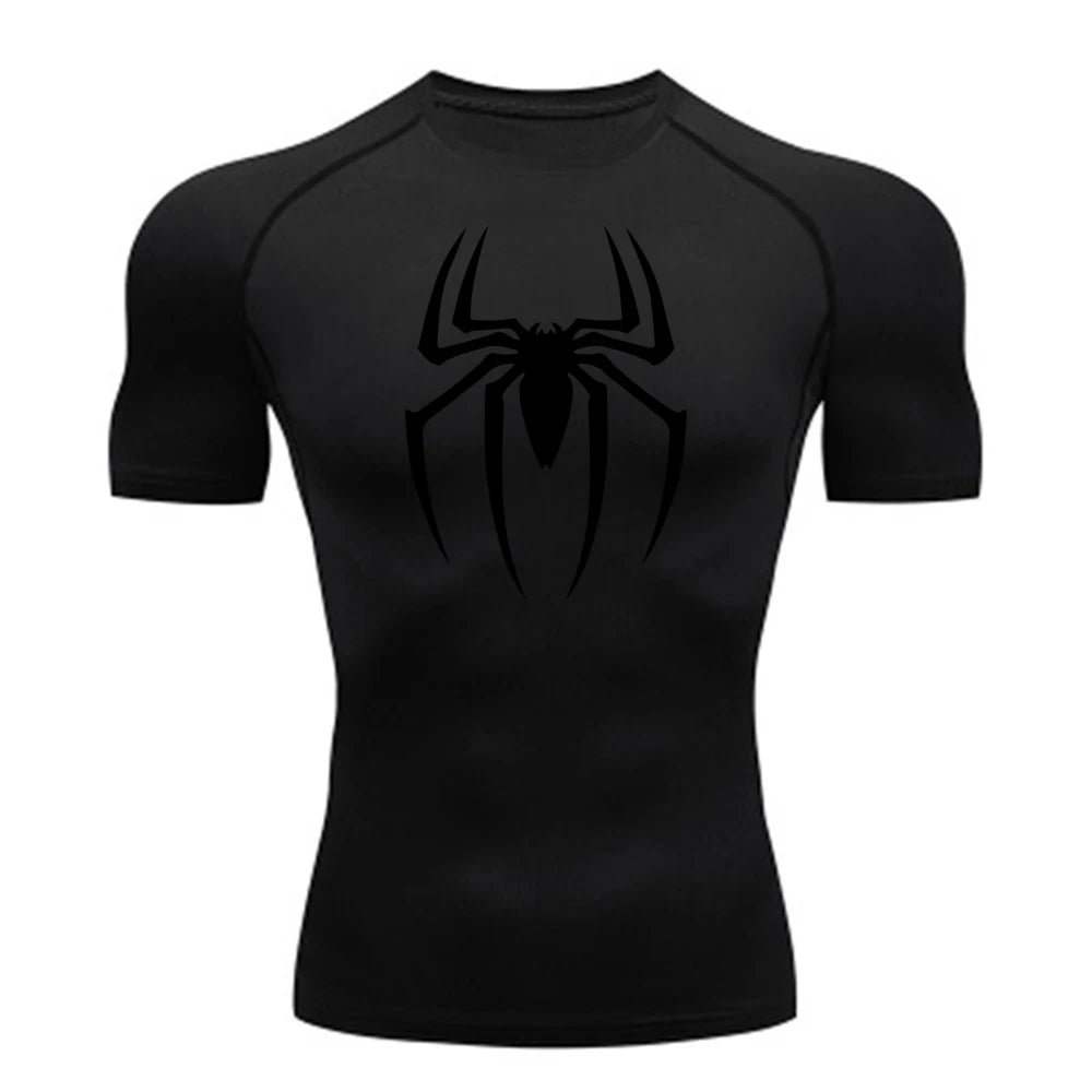 Camiseta de Compresión Hombre Manga Corta | Secado Rápido | Gym, Running y Artes Marciales | Tallas S-3XL