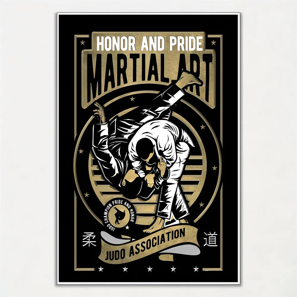 Póster Decorativo Judo | Arte Japonés para Sala, Dormitorio, Bar y Gym