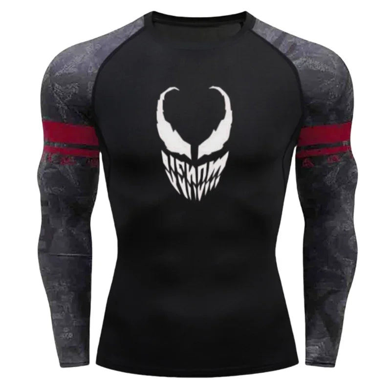 Camiseta Rash Guard MMA para Hombre – Compresión Deportiva Manga Larga