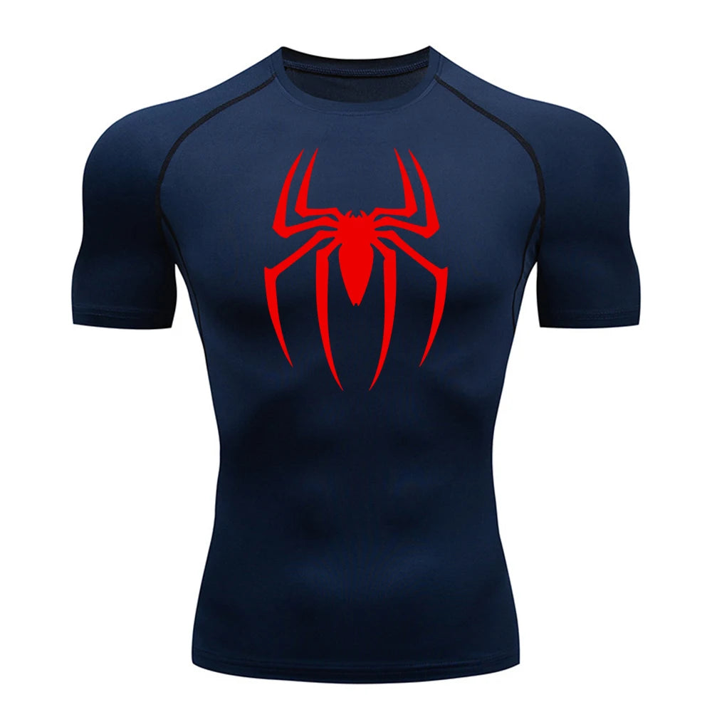 Camiseta de Compresión Hombre Manga Corta | Secado Rápido | Gym, Running y Artes Marciales | Tallas S-3XL