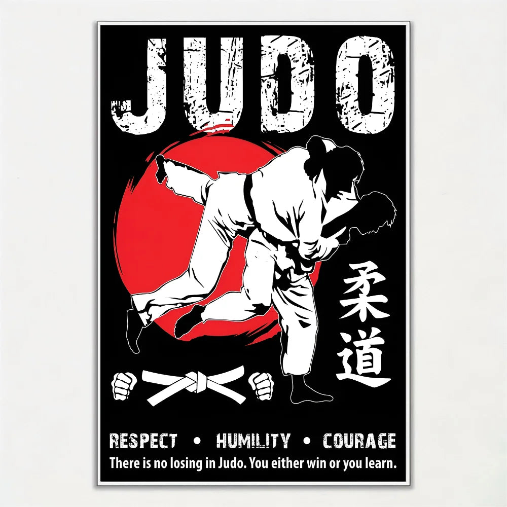 Póster Decorativo Judo | Arte Japonés para Sala, Dormitorio, Bar y Gym