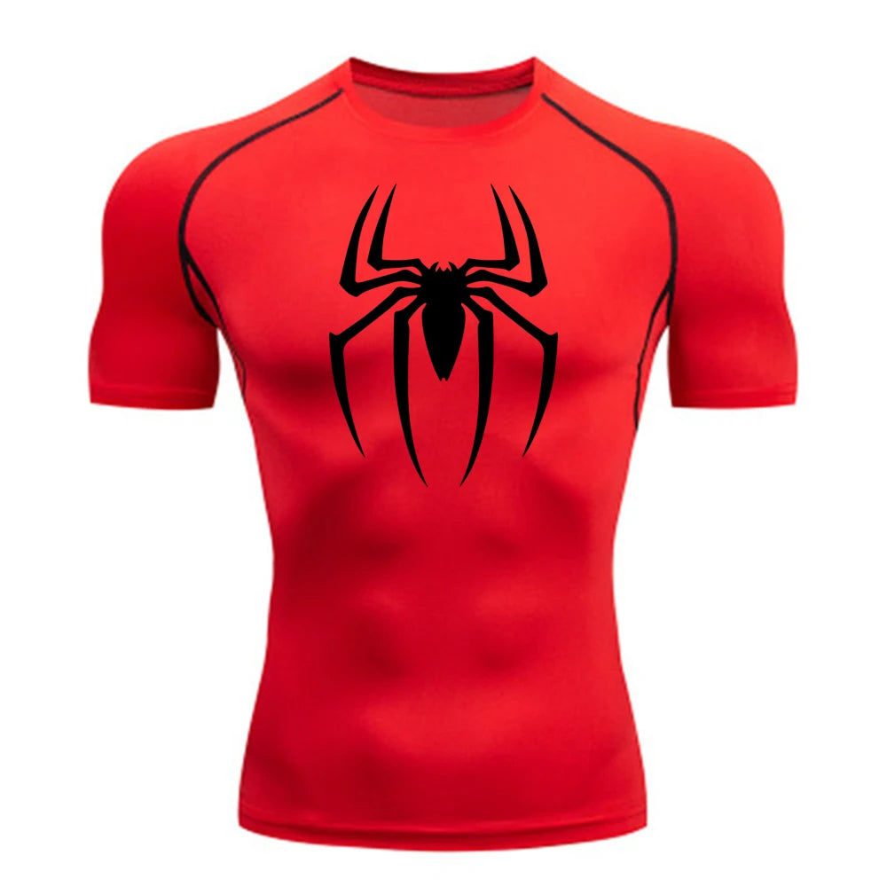 Camiseta de Compresión Hombre Manga Corta | Secado Rápido | Gym, Running y Artes Marciales | Tallas S-3XL